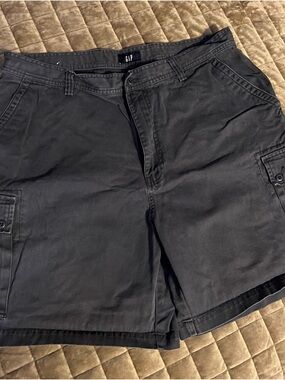 GAP Navy Women's Cargo Shorts with Buttoned Side/Back Pockets